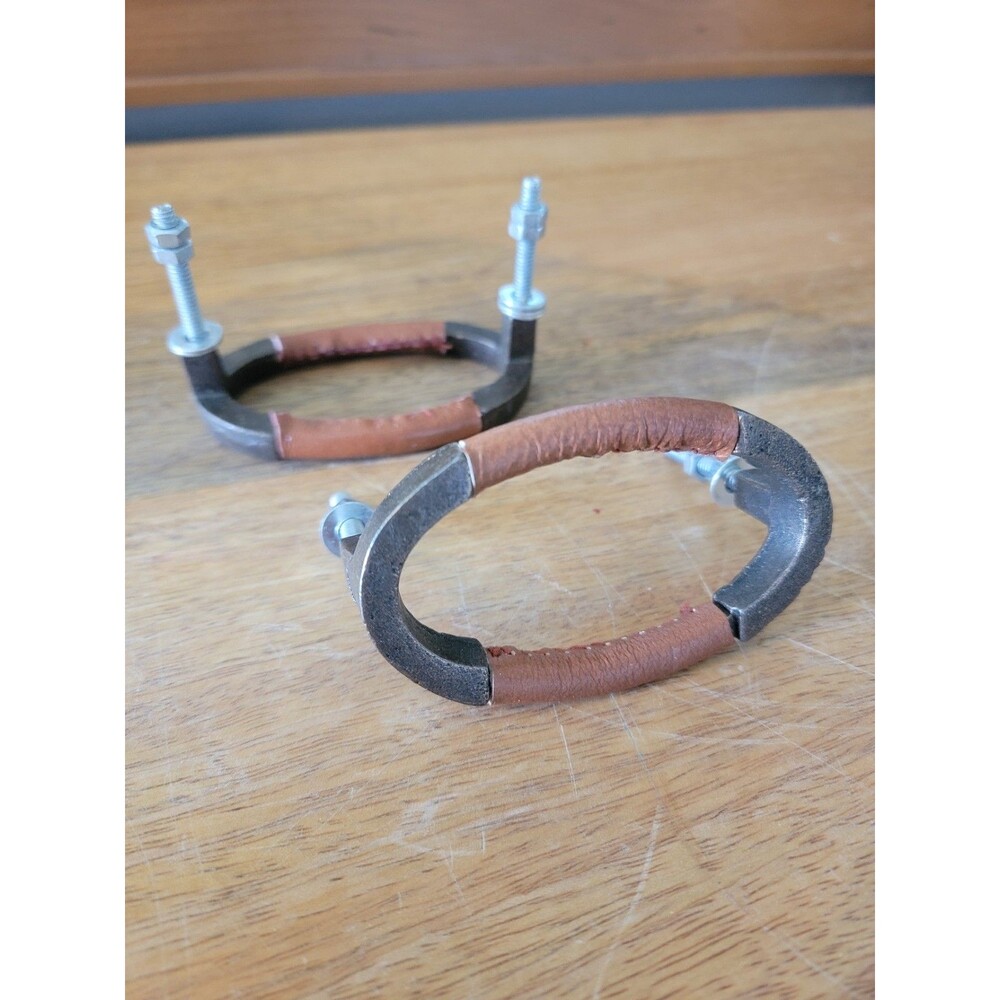 2 Cabinet Hardware Door Handles.Made with Alloy & real leather.